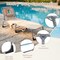 Goplus Outdoor Beach Lounge Chair Folding Chaise Lounge with Pillow Blue\Blue&Green\Black\Grey\Turquoise\Pink\Beige\Light Pink